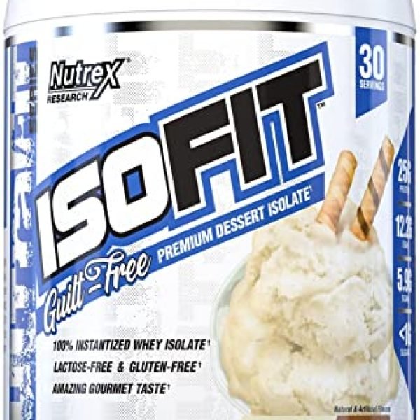 frasco de ISOFIT NUTREX VAINILLA BEAN ICE CREAM