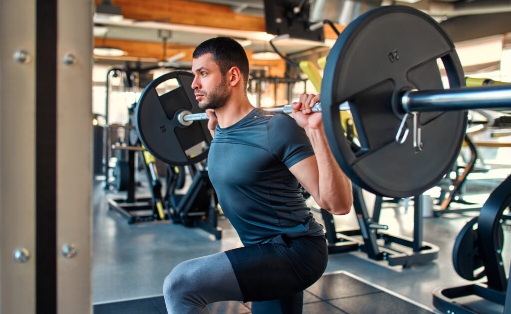 Suplementos para el gym hombre entrenando en el gym