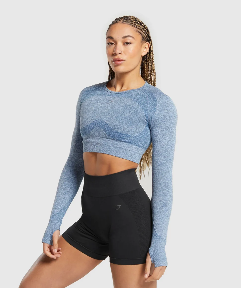 FLEX LONG SLEEVE CROP TOP - Imagen 2