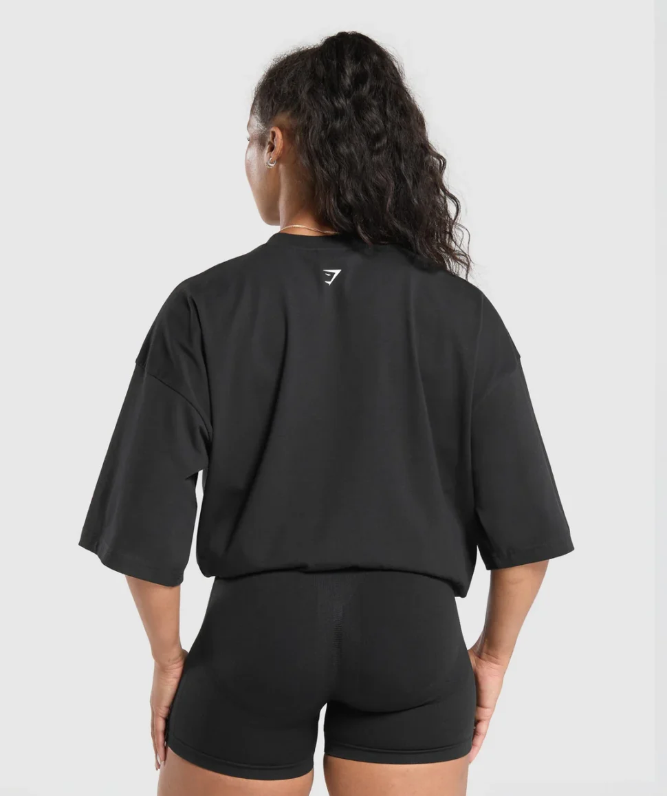 BRABELL HEARTS OVERSIZED BAGGY NEGRO GYMSHARK - Imagen 3