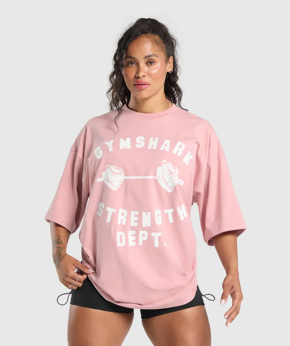 BRABELL HEARTS OVERSIZED BAGGY ROSA GYMSHARK