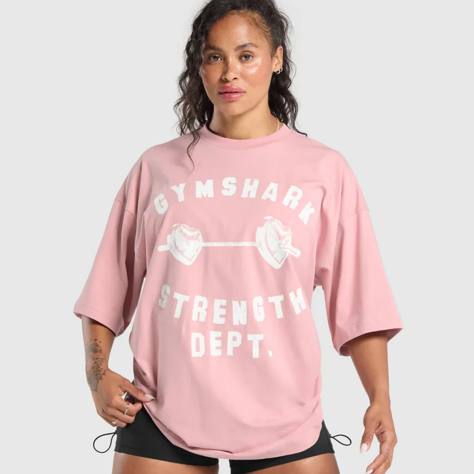 BRABELL HEARTS OVERSIZED BAGGY ROSA GYMSHARK