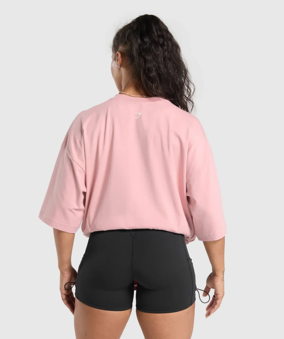 BRABELL HEARTS OVERSIZED BAGGY ROSA GYMSHARK - Imagen 3