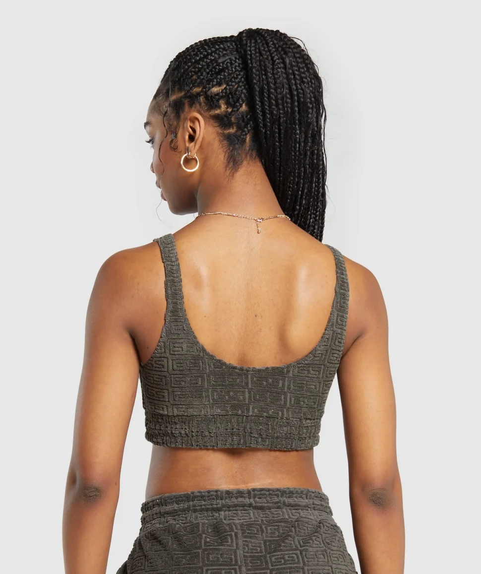 MONOGRAM TOWELLING BRALETTE GYMSHARK - Imagen 3