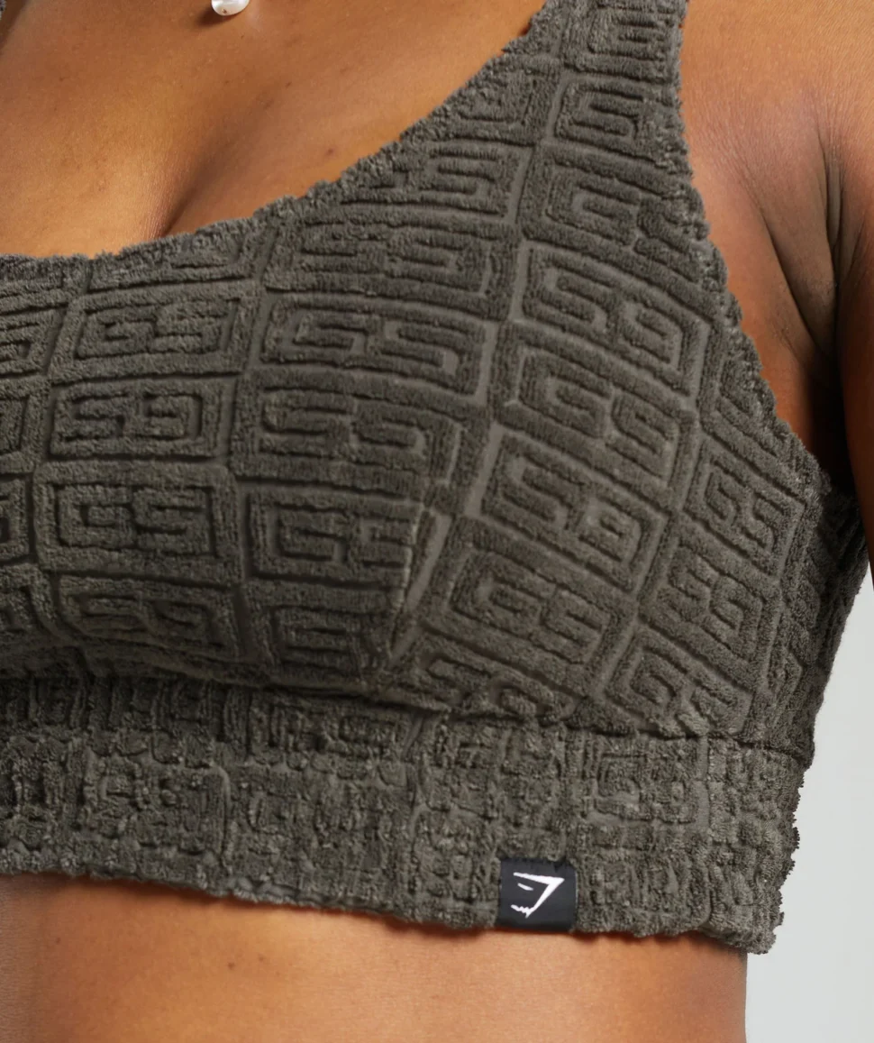 MONOGRAM TOWELLING BRALETTE GYMSHARK