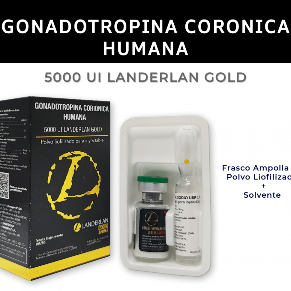 GONADOTROPINA CORONICA HUMANA 5000 UI LANDERLAN GOLD