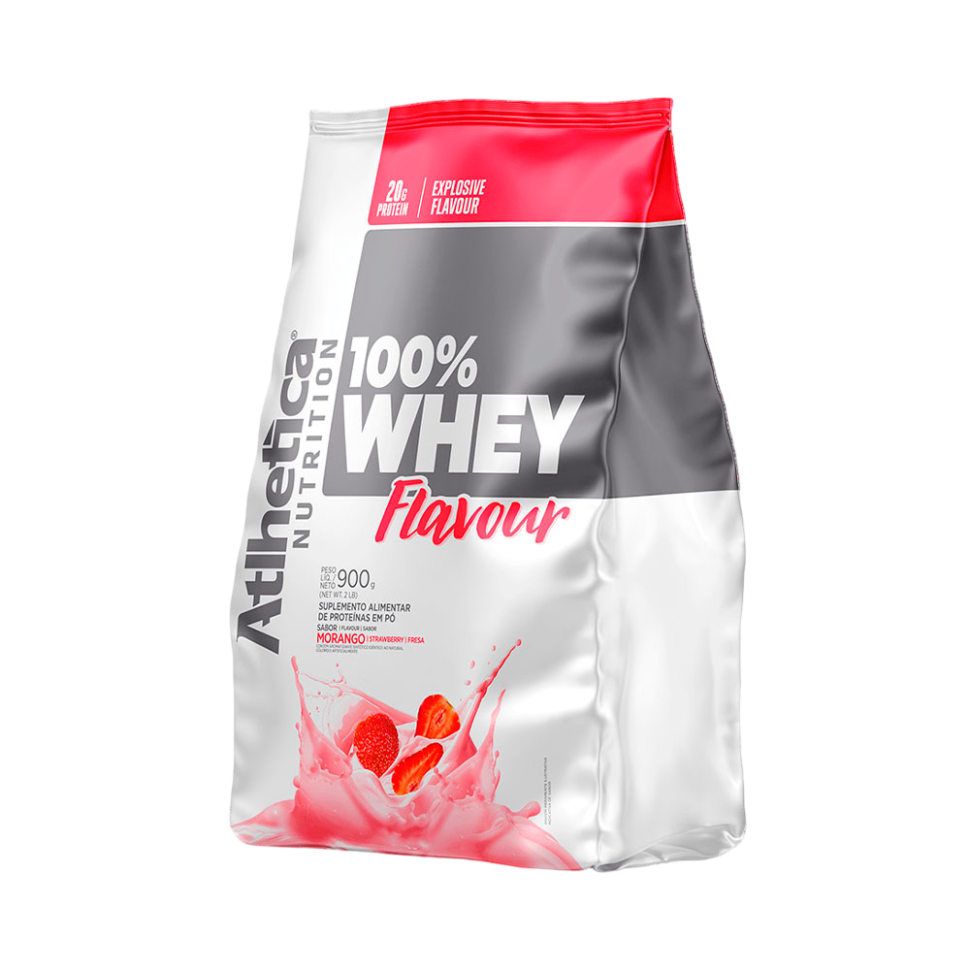 100% WHEY FLAVOUR (MORANGO)