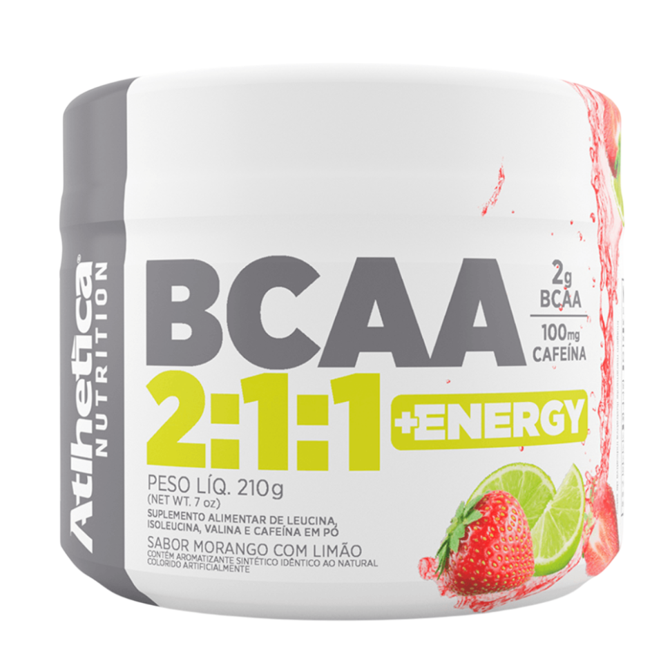 BCAA 2:1:1+ENERGY 210GR - (MORANGO CON LIMON)