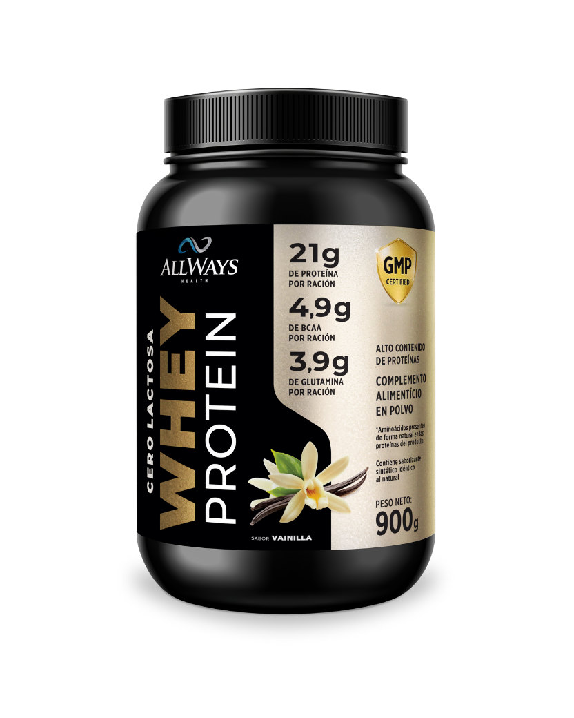Allways - Whey Protein x 900 Gr Vainilla Sin Lactosa